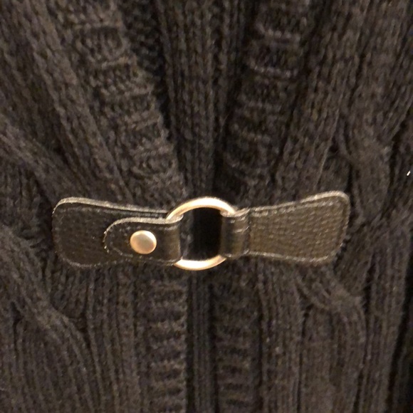Style & Co Hooded Sweater with front Buckles - Picture 3 of 10